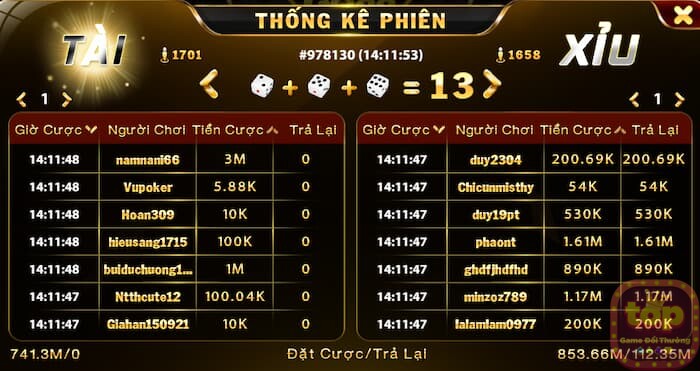 Cách chơi tài xỉu MD5 go 88