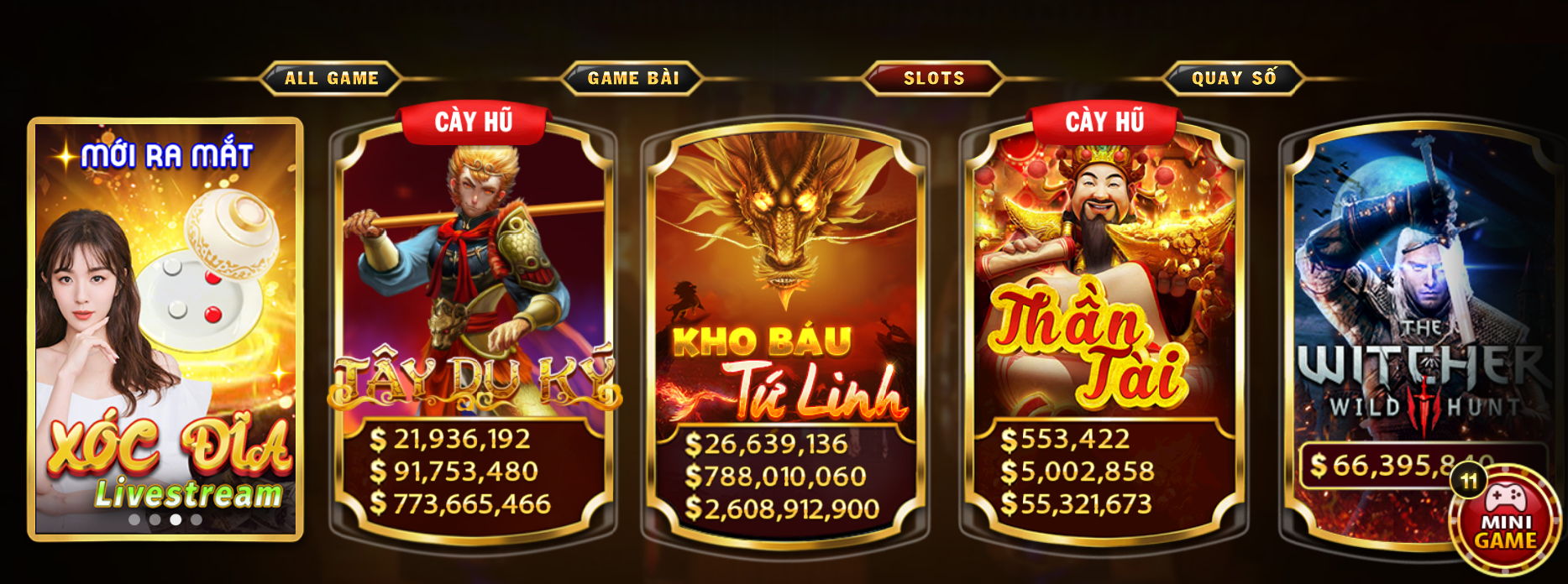 Hệ thống game khủng trên cổng game Go88