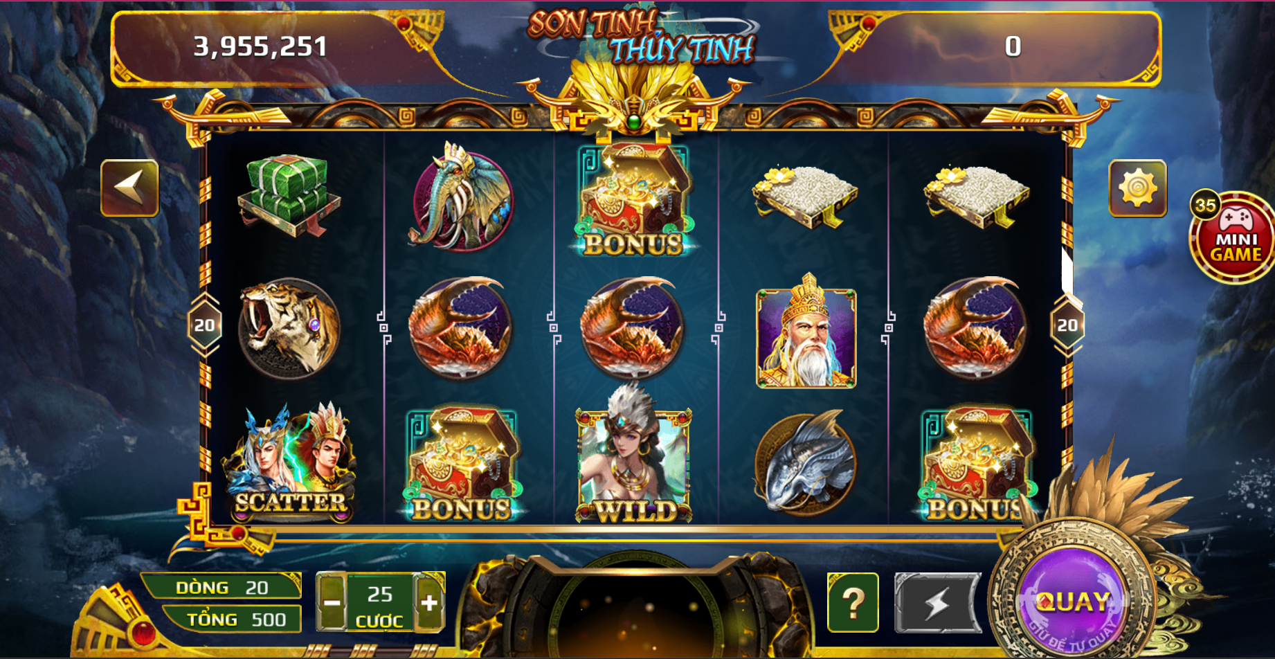 Cách chơi nổ hũ Sơn Tinh Thủy Tinh ở Go88 chuẩn nhất