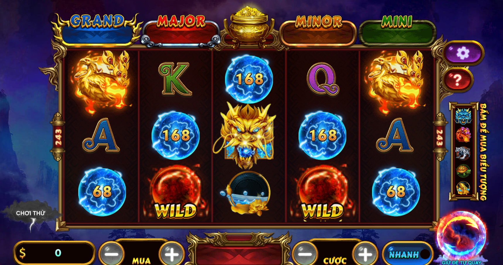 Luật chơi game Kho báu tứ linh tại Go88 live