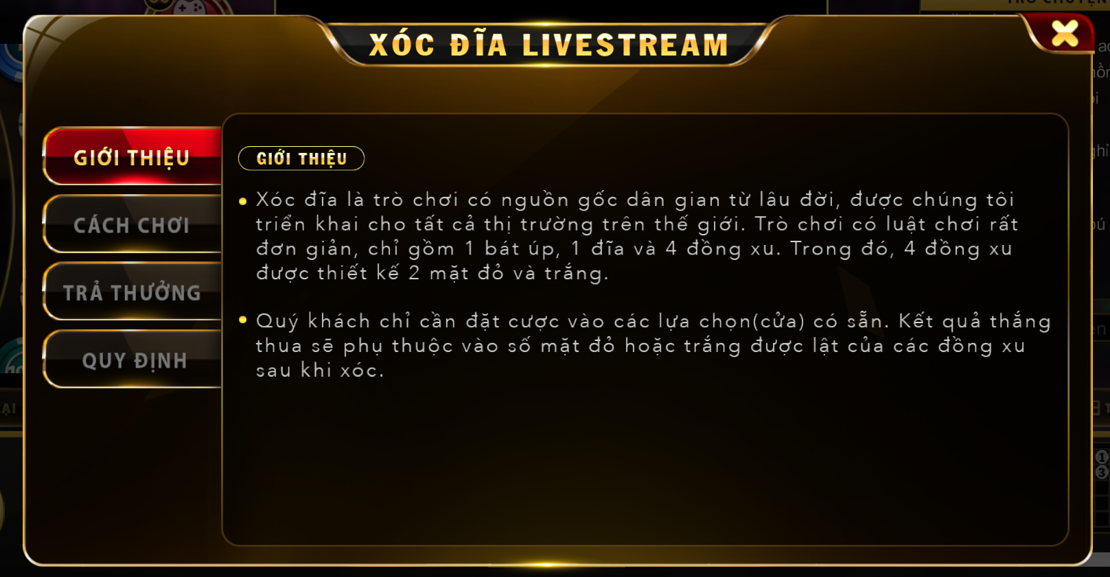 Mẹo soi cầu Xóc dĩa livestream tại Go88 bách phát bách trúng