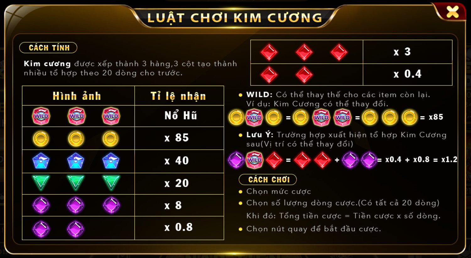 Một số kinh nghiệm chơi nổ hũ Kim Cương Go88 cực hay