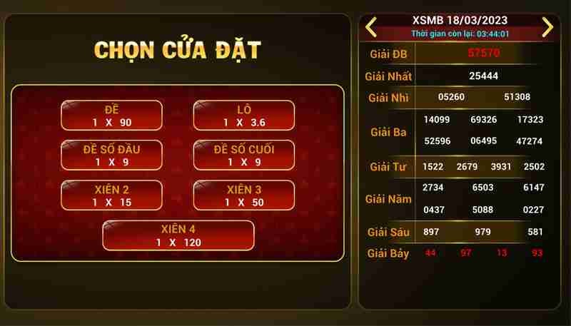 đa dạng hình thức cược lô đề go88