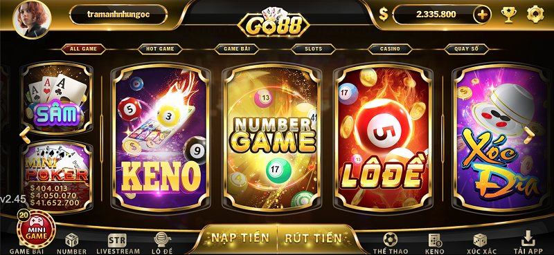 cá cược Keno trong cổng game Go88