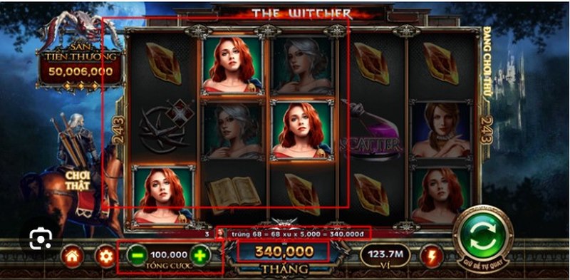 cược gấp thếp Nổ hũ The Witcher go88