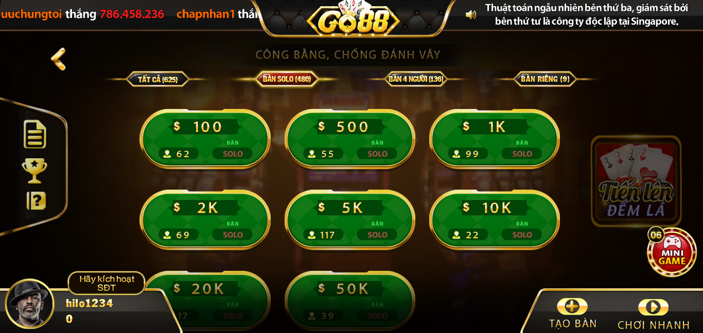 Lưu ý quan trọng khi tham gia game Tiến lên miền nam tại Go88