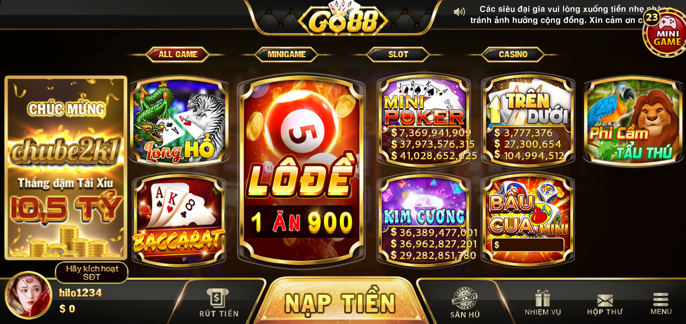 Giới thiệu và hướng dẫn game Phi cầm tẩu thú tại Go88