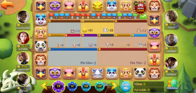 Phi cầm tẩu thú play Go88 