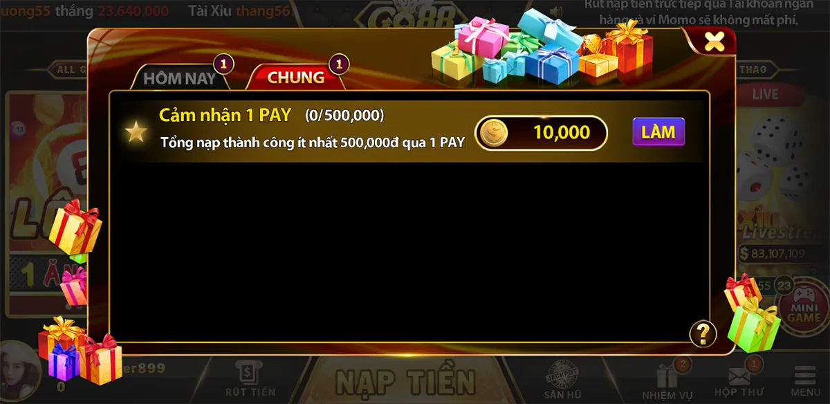 thu thập dữ liệu giúp gửi nhanh các thông tin cần thiết của Go88