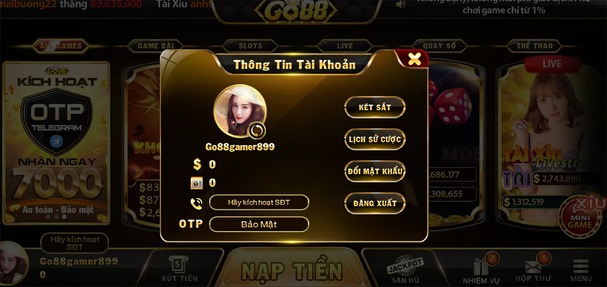 Thu thập và xử lý dữ liệu cá nhân tham gia Go88