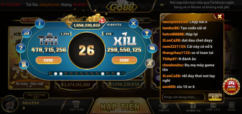 Chơi Tài xỉu mini với giao diện đỉnh cao tại Go 88 