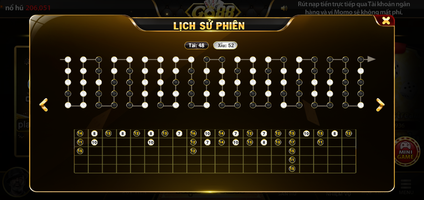 Chơi Tài xỉu mini với giao diện đỉnh cao tại Go 88